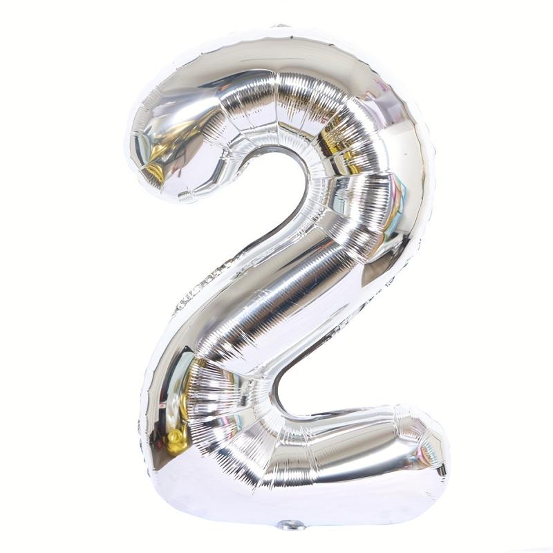101 Large Silvery Number Balloon Aluminum Foil Party Wedding Celebrate