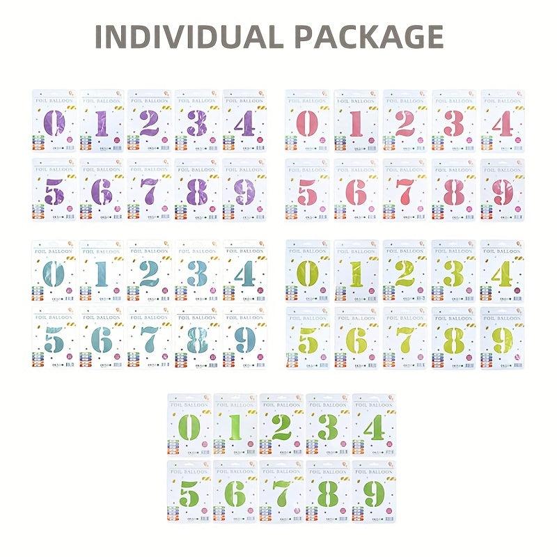 81 28cm Foil Number Balloons Wedding Birthday Party Decoration Balloons