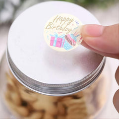 500 Happy Birthday Stickers for Kids Toys Gift Party Baking Decor
