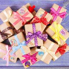 500 Happy Birthday Stickers for Kids Toys Gift Party Baking Decor