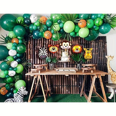 154pc Animal Balloon Jungle Adventure Birthday Party Decorations