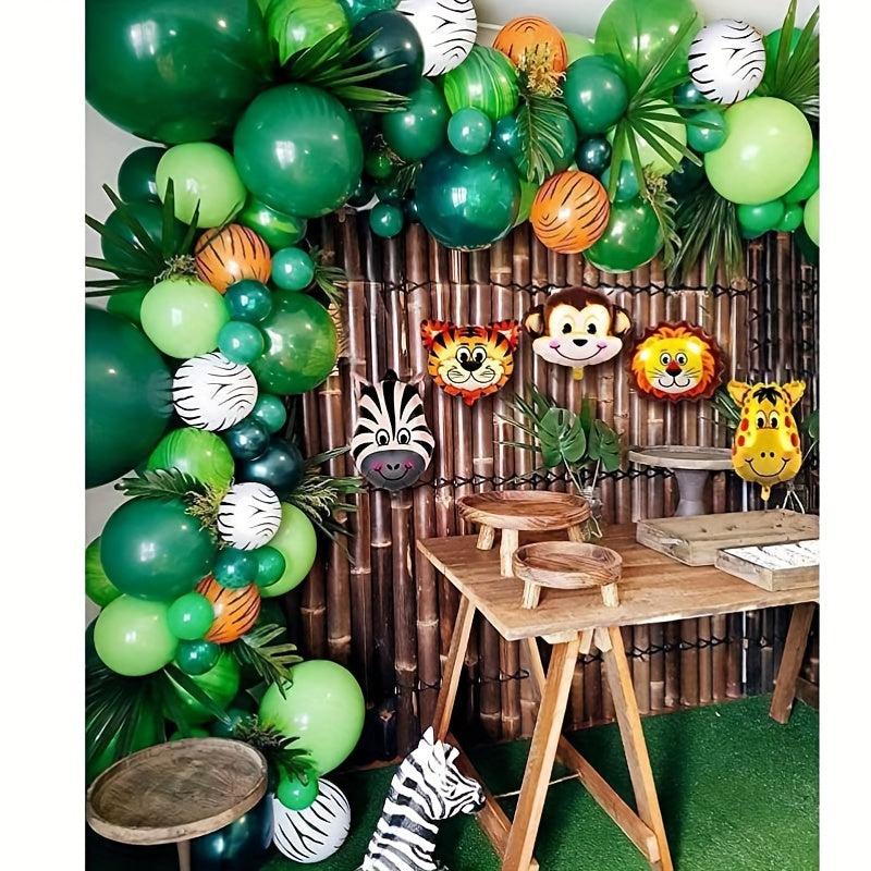 154pc Animal Balloon Jungle Adventure Birthday Party Decorations