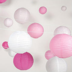 21-Pack Pastel Paper Lanterns for Wedding Party Decoration