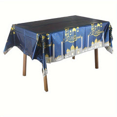 Ramadan Tablecloth 54 x 72 Inch Waterproof and Washable Party Table Cover