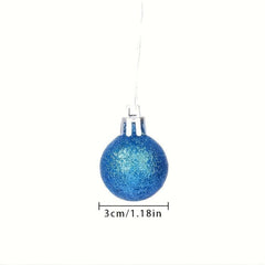 24pcs Christmas Tree Ball Ornaments Golden Silvery Plastic Home Decor