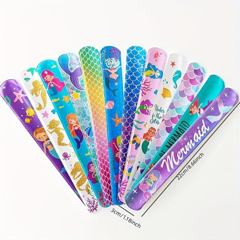 12pcs Mermaid Slap Bracelets Holiday Gift Toys Party Wrist Decoration
