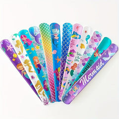 12pcs Mermaid Slap Bracelets Holiday Gift Toys Party Wrist Decoration