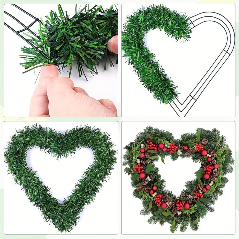 Metal Wire Wreath Frame 30 48 Cm for Home Art Crafts DIY Christmas Party