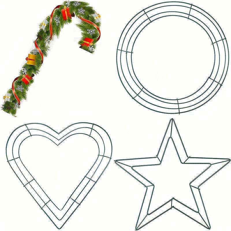 Metal Wire Wreath Frame 30 48 Cm for Home Art Crafts DIY Christmas Party