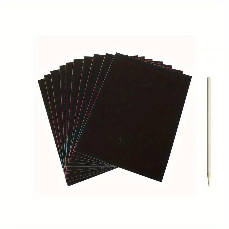 Rainbow Scratch Art Magic Paper Set - Holiday Educational Art