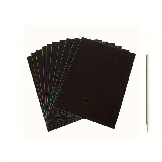 Rainbow Scratch Art Magic Paper Set - Holiday Educational Art