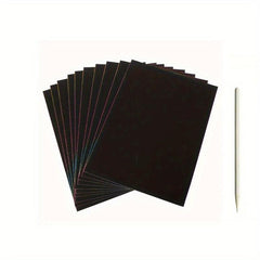 Rainbow Scratch Art Magic Paper Set - Holiday Educational Art