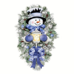 Snowman Wreath Stickers Christmas Home Decor