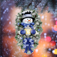 Snowman Wreath Stickers Christmas Home Decor