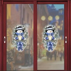 Snowman Wreath Stickers Christmas Home Decor