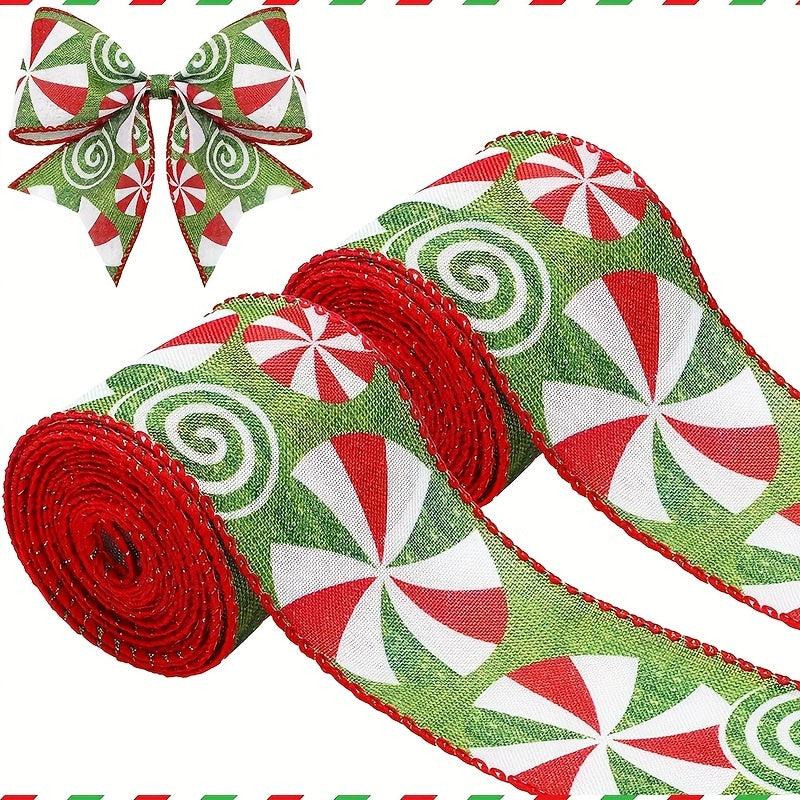 1pc Cartoon Mint Candy Ribbon Christmas Decoration Ribbon