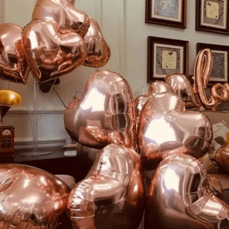 10pcs 18 Inch Rose Love Balloons for Gift or Party Decoration