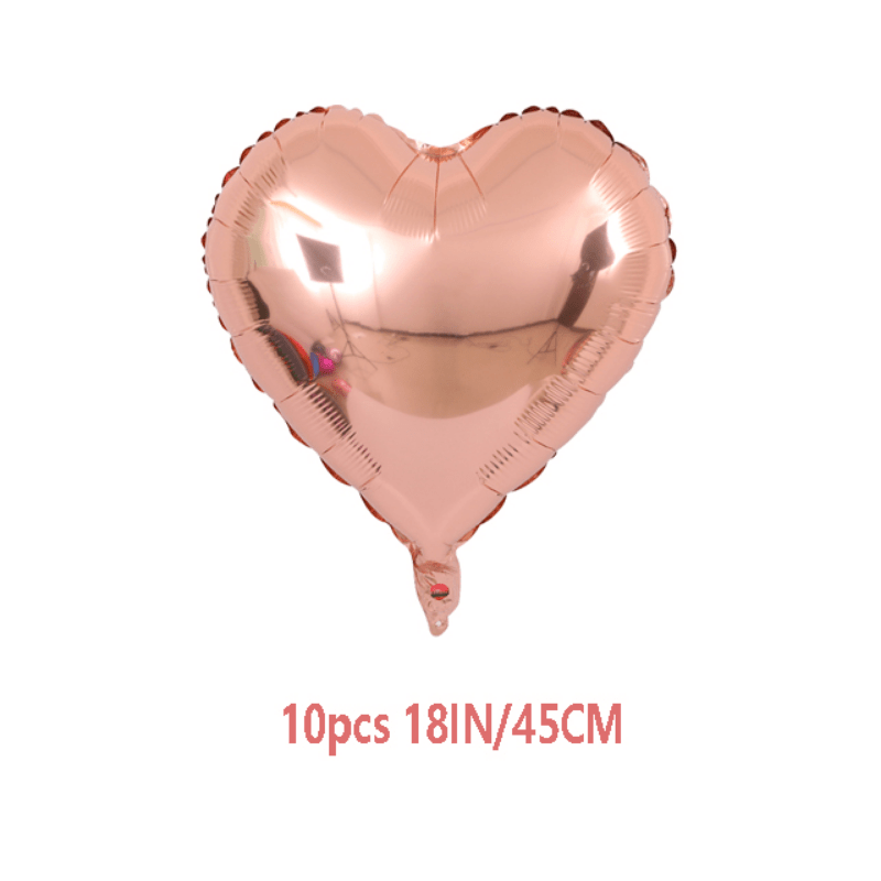 10pcs 18 Inch Rose Love Balloons for Gift or Party Decoration