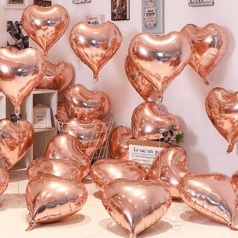 10pcs 18 Inch Rose Love Balloons for Gift or Party Decoration