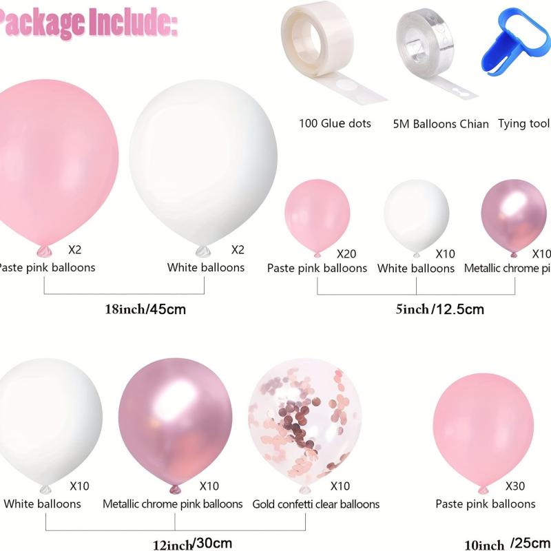104pcs Pink Balloon Garland Arch Kit for Party Decorations