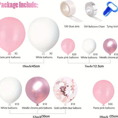 104pcs Pink Balloon Garland Arch Kit for Party Decorations