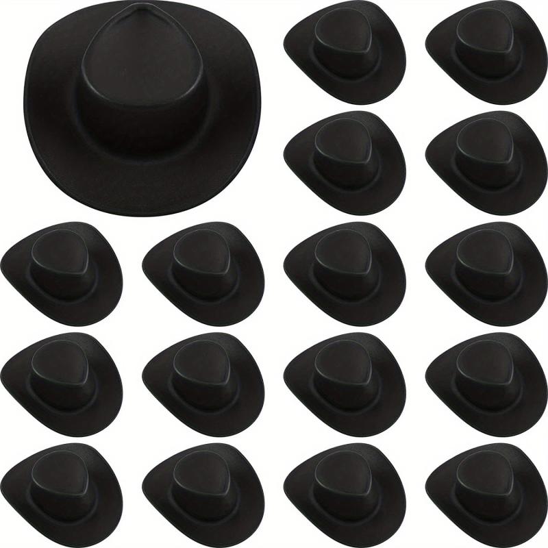 16pcs Mini Cowboy Hat Dollhouse Decoration Gift