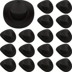 16pcs Mini Cowboy Hat Dollhouse Decoration Gift