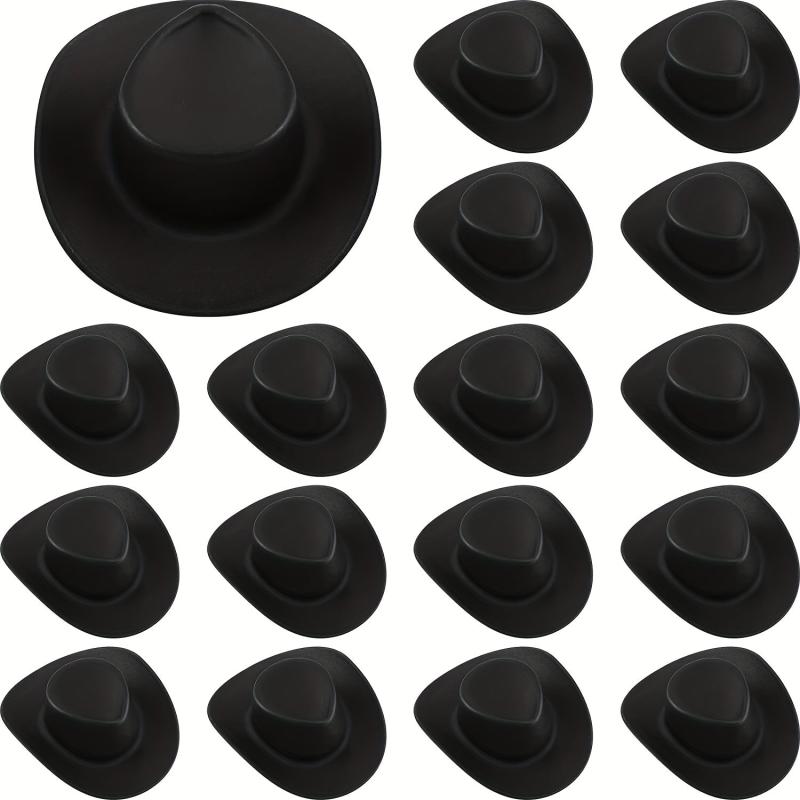 16pcs Mini Cowboy Hat Dollhouse Decoration Gift
