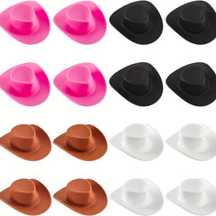 16pcs Mini Cowboy Hat Dollhouse Decoration Gift