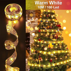 Christmas Ribbon Lights 1m 5m 10m Fairy Tale Lights Garden Decoration