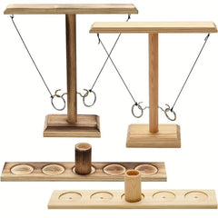 Ring Hook Game Wooden Interactive Game For Outdoor Party Bar