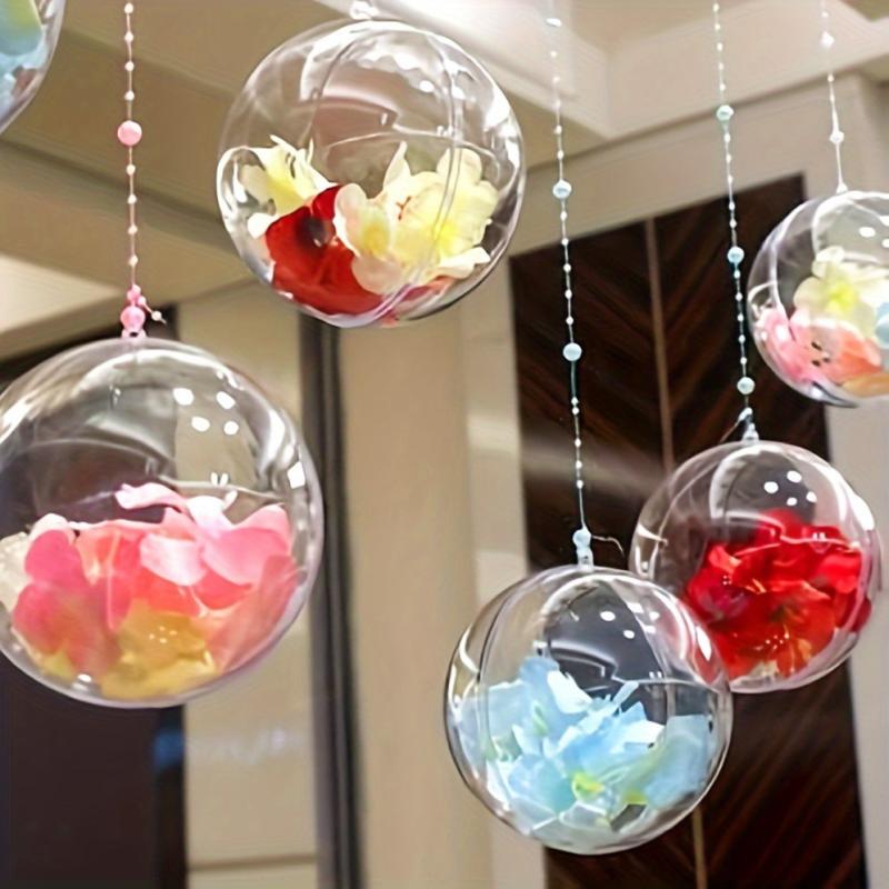 5pcs 120MM Large Transparent DIY Plastic Baubles Christmas Wedding Party Decor