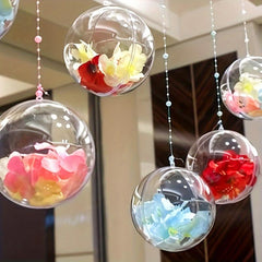 5pcs 120MM Large Transparent DIY Plastic Baubles Christmas Wedding Party Decor