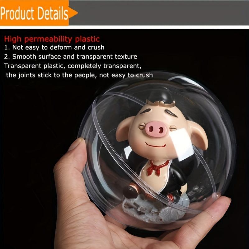 5pcs 120MM Large Transparent DIY Plastic Baubles Christmas Wedding Party Decor