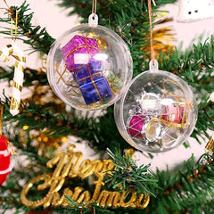 5pcs 120MM Large Transparent DIY Plastic Baubles Christmas Wedding Party Decor