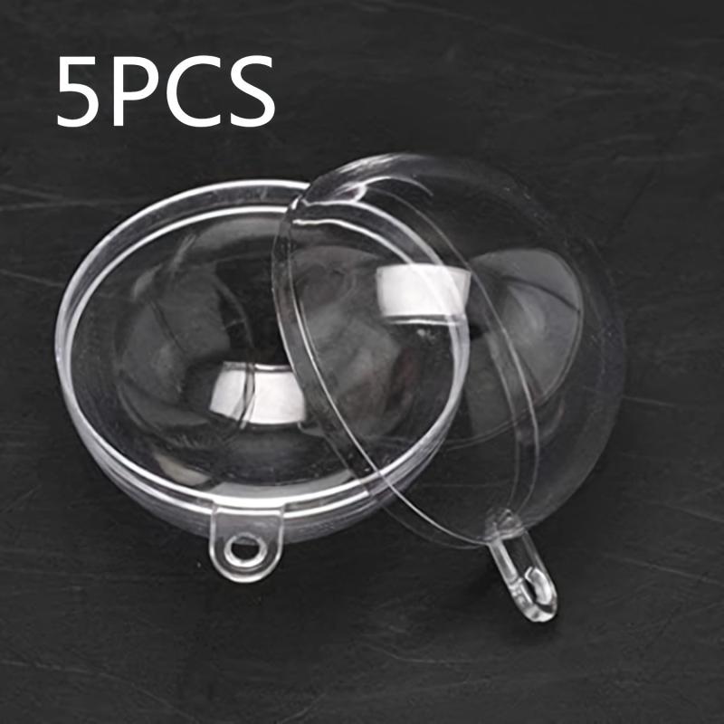 5pcs 120MM Large Transparent DIY Plastic Baubles Christmas Wedding Party Decor
