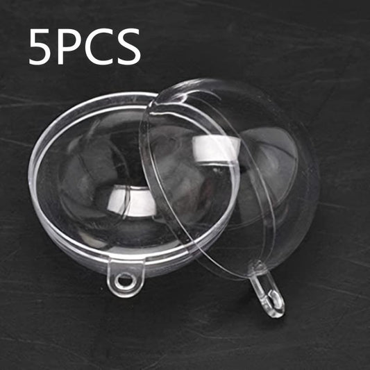 5pcs 120MM Large Transparent DIY Plastic Baubles Christmas Wedding Party Decor