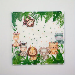 Lion 10 Person Party Set with Flag, Plate, Cup, Straw, Tablecloth