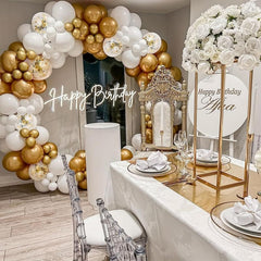 Golden Balloons Garland Kit 120pcs for Wedding Birthday Baby Shower