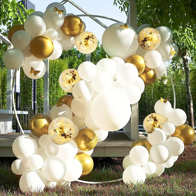 Golden Balloons Garland Kit 120pcs for Wedding Birthday Baby Shower