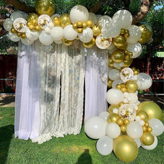 Golden Balloons Garland Kit 120pcs for Wedding Birthday Baby Shower