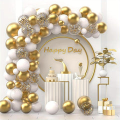Golden Balloons Garland Kit 120pcs for Wedding Birthday Baby Shower