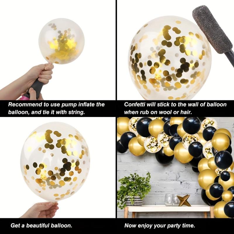 62pcs Gold Balloons Decorations for Wedding Birthday