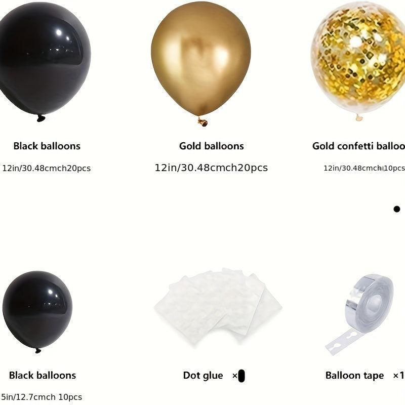 62pcs Gold Balloons Decorations for Wedding Birthday