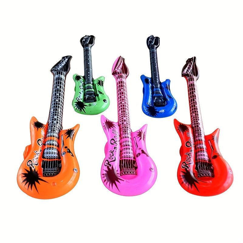5pcs Inflatable Rock Guitar Toys for Party Event Stage Props