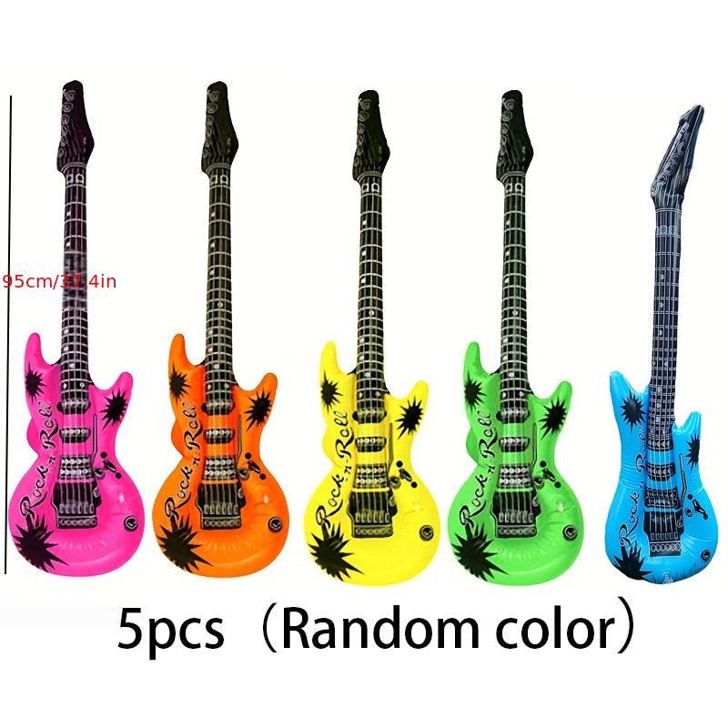 5pcs Inflatable Rock Guitar Toys for Party Event Stage Props