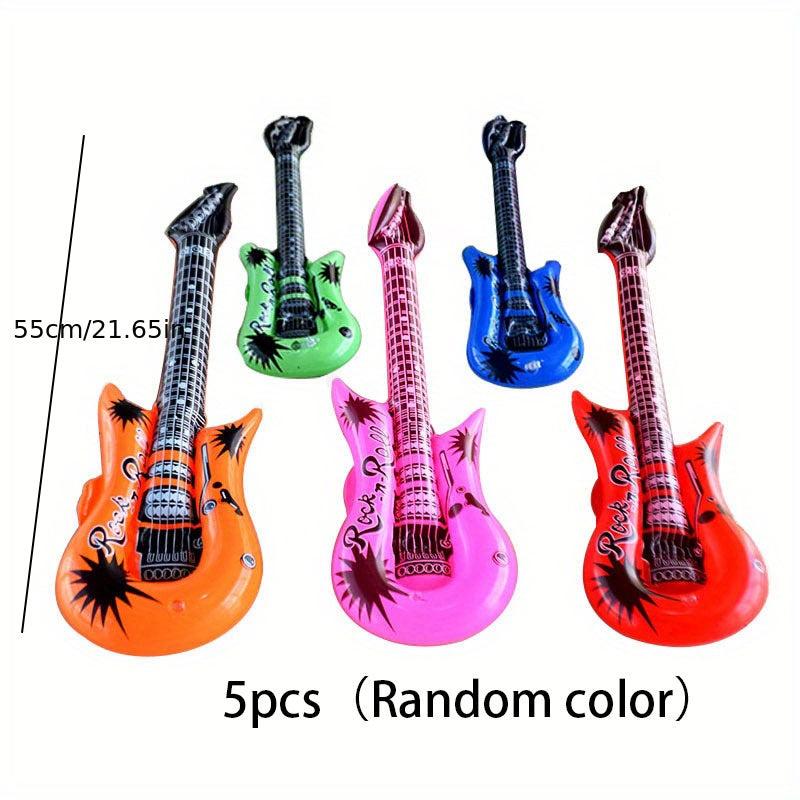 5pcs Inflatable Rock Guitar Toys for Party Event Stage Props