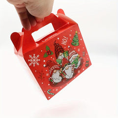 6pcs Christmas Candy Boxes Xmas Treat Boxes Red Christmas Favor Boxes