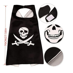 Kids Pirate Costume Cloak Halloween Adventure Hero Jack Cloak