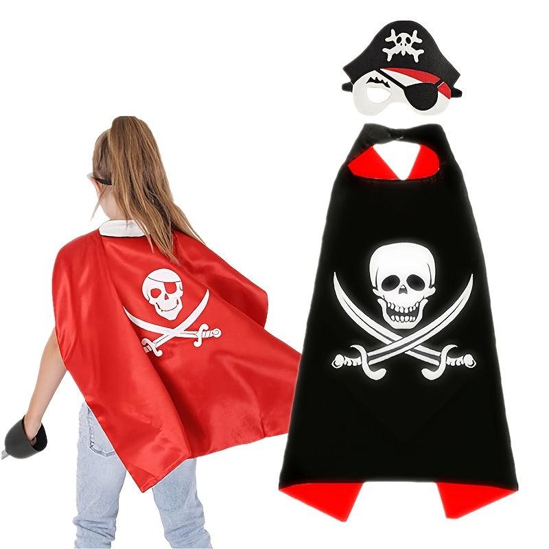 Kids Pirate Costume Cloak Halloween Adventure Hero Jack Cloak